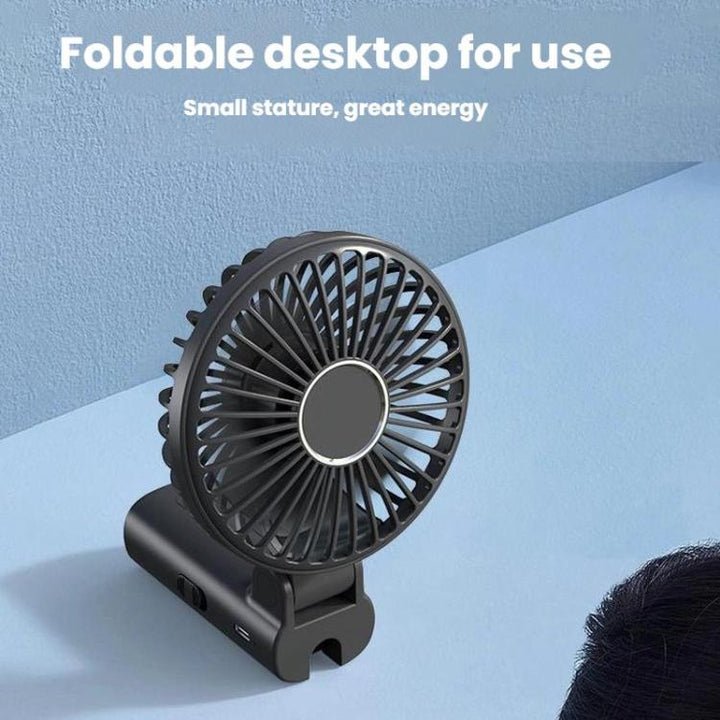 Folding Hanging Umbrella Fan USB Handheld Portable Umbrella Clip Fan Compact Desktop Fan(Pink) | Stornfield