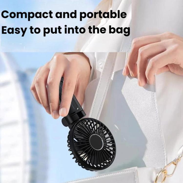 Folding Hanging Umbrella Fan USB Handheld Portable Umbrella Clip Fan Compact Desktop Fan(Black) | Stornfield