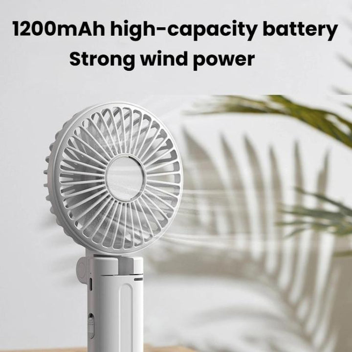 Folding Hanging Umbrella Fan USB Handheld Portable Umbrella Clip Fan Compact Desktop Fan(White) | Stornfield