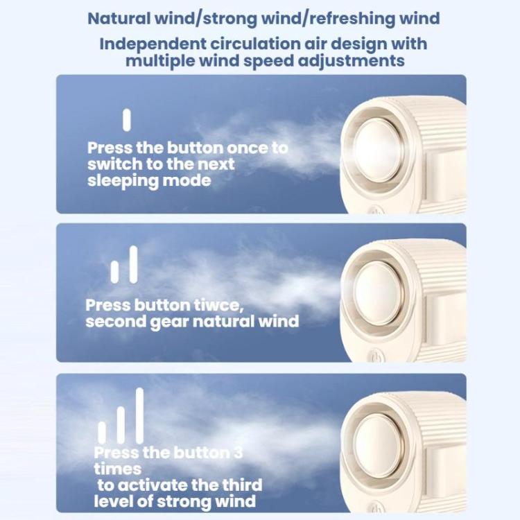 High-speed Waist-mounted Fan Outdoor Clip-on USB Mini Fan(White) | Stornfield