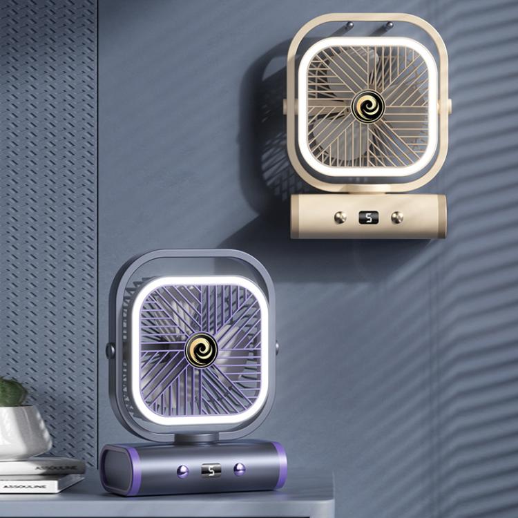 Desktop Mini Office Silent USB Wall-Mounted Fan, Color: Gray Rechargeable 1200mAh | Stornfield