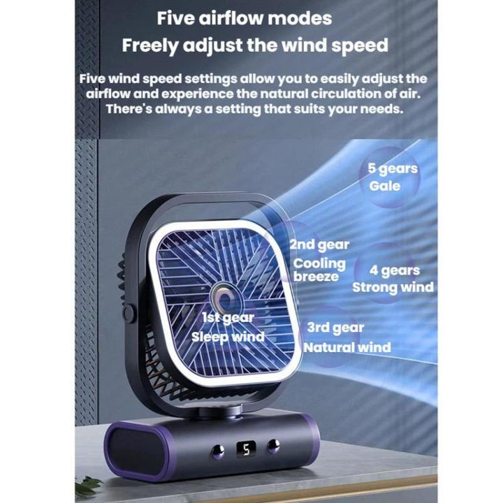 Desktop Mini Office Silent USB Wall-Mounted Fan, Color: Gray Plug-in | Stornfield