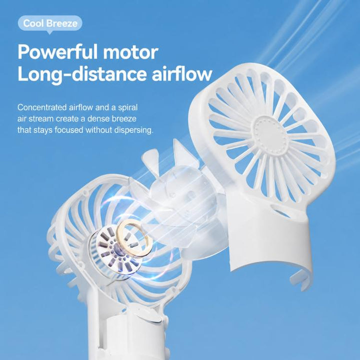 Handheld Misting Fan Portable Water Spray Fan Type-C Rechargeable Mini Personal Face Mister Fan(F3 White) | Stornfield