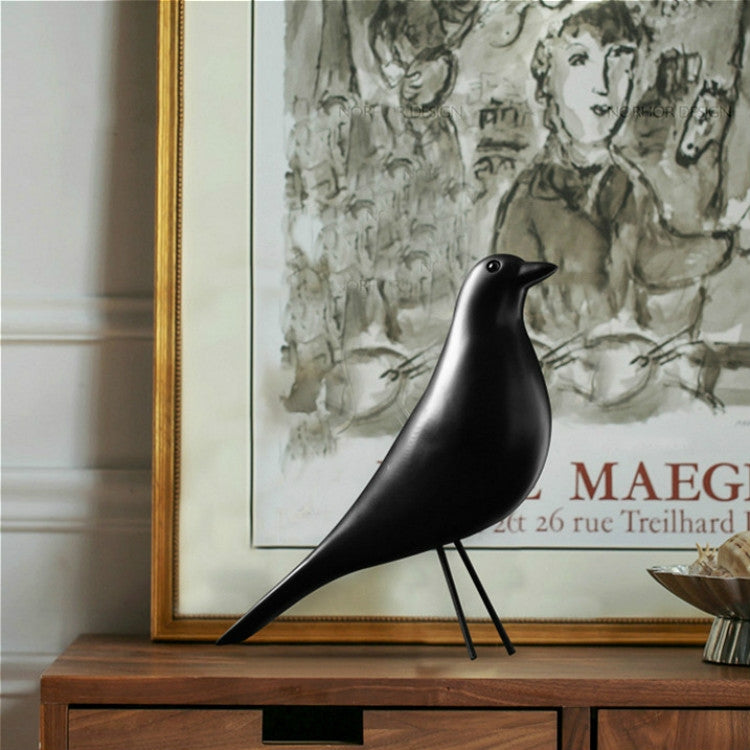 Stornfield | Resin Bird Figurine Home Decor Accessories Desktop Ornaments (Black)