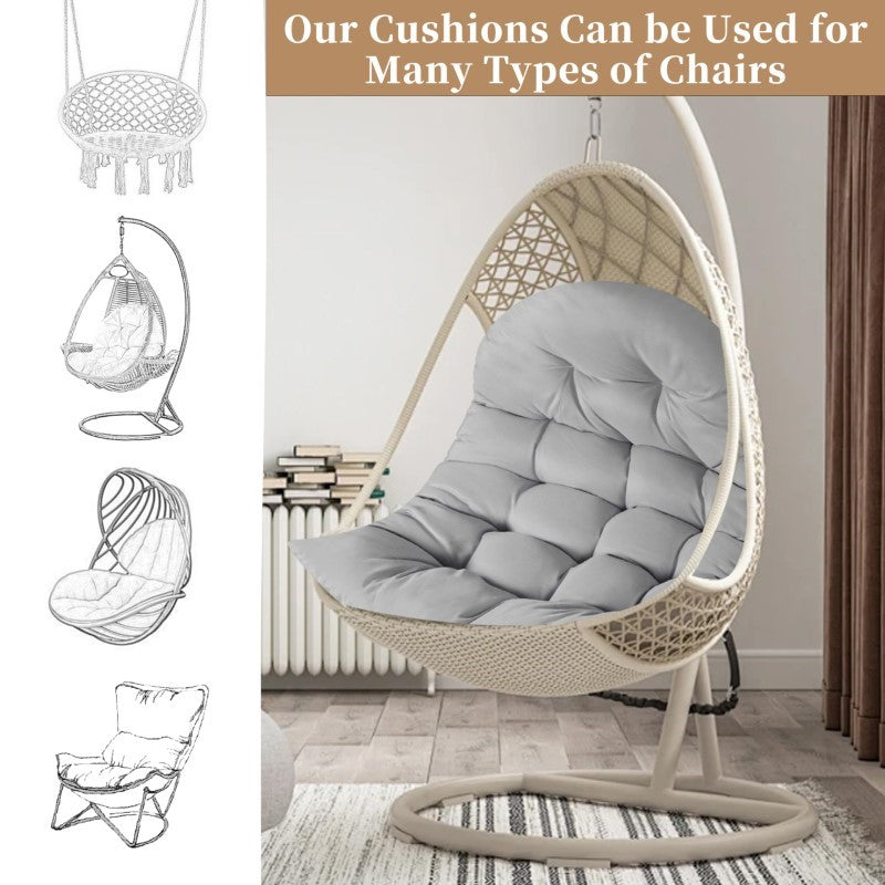 Comfort Cushion for Garden and Swing Chair – Dark Grey – 80x120 cm – For Indoor & Outdoor | Stornfield
