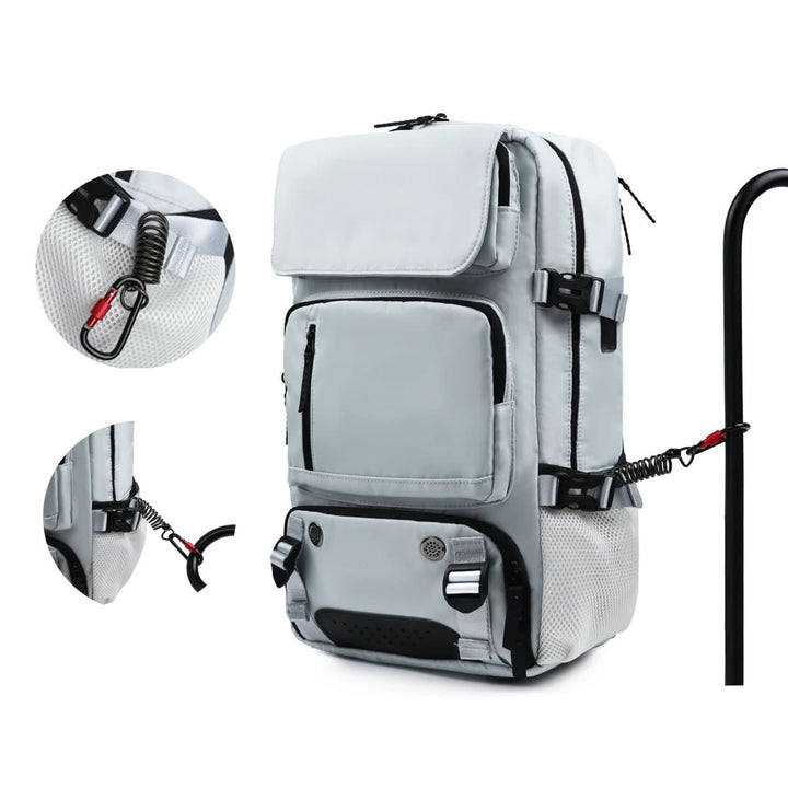 Stornfield | Travel backpack with USB connection, shoe compartment & anti-theft compartment