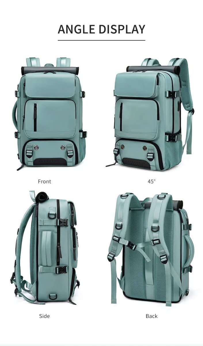 Stornfield | Travel backpack with USB connection, shoe compartment & anti-theft compartment