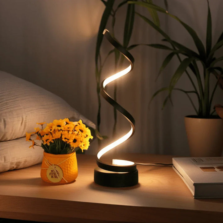 SpiralLight LED Table Lamp With Dimmable Lighting and Touch Control | Stornfield