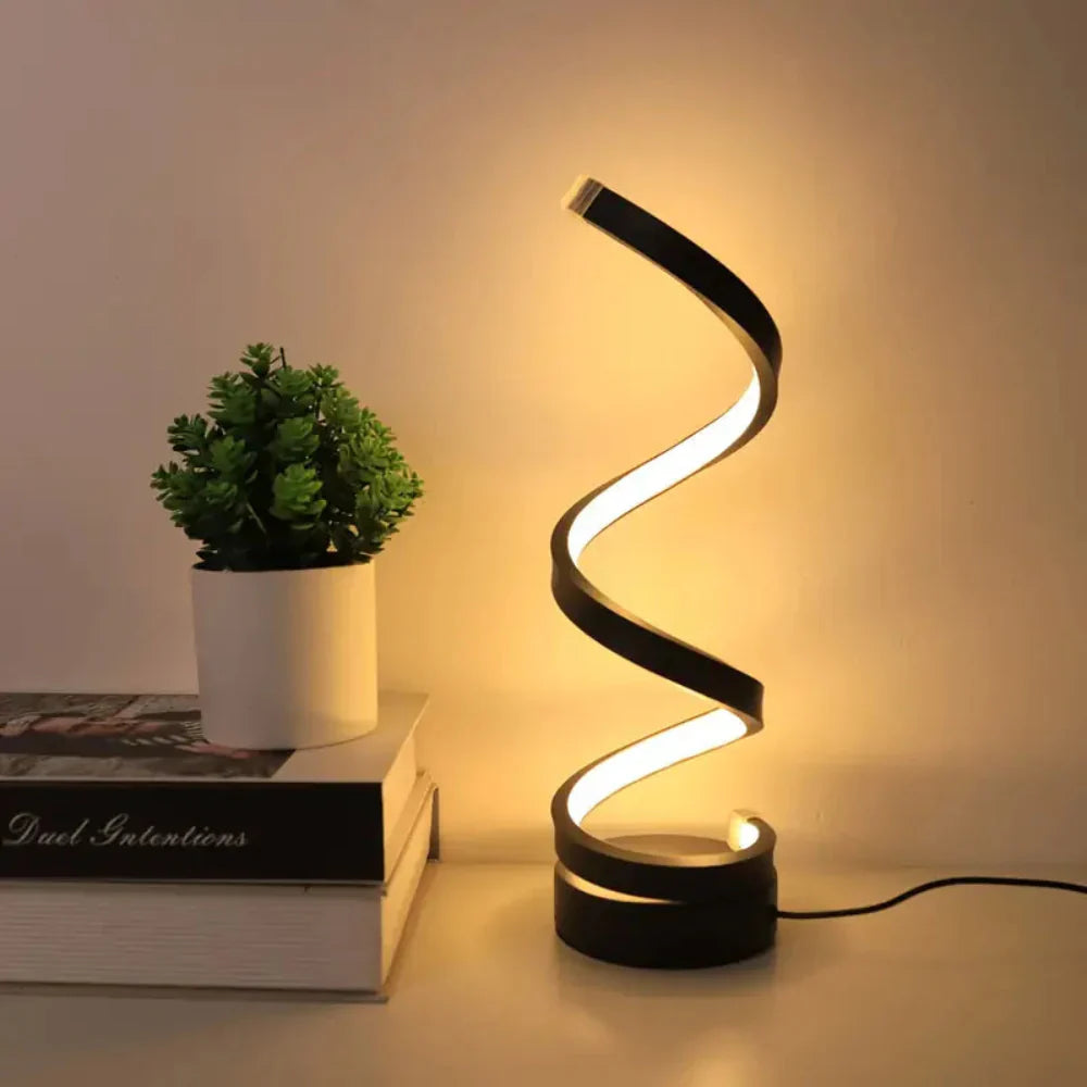 SpiralLight LED Table Lamp With Dimmable Lighting and Touch Control | Stornfield