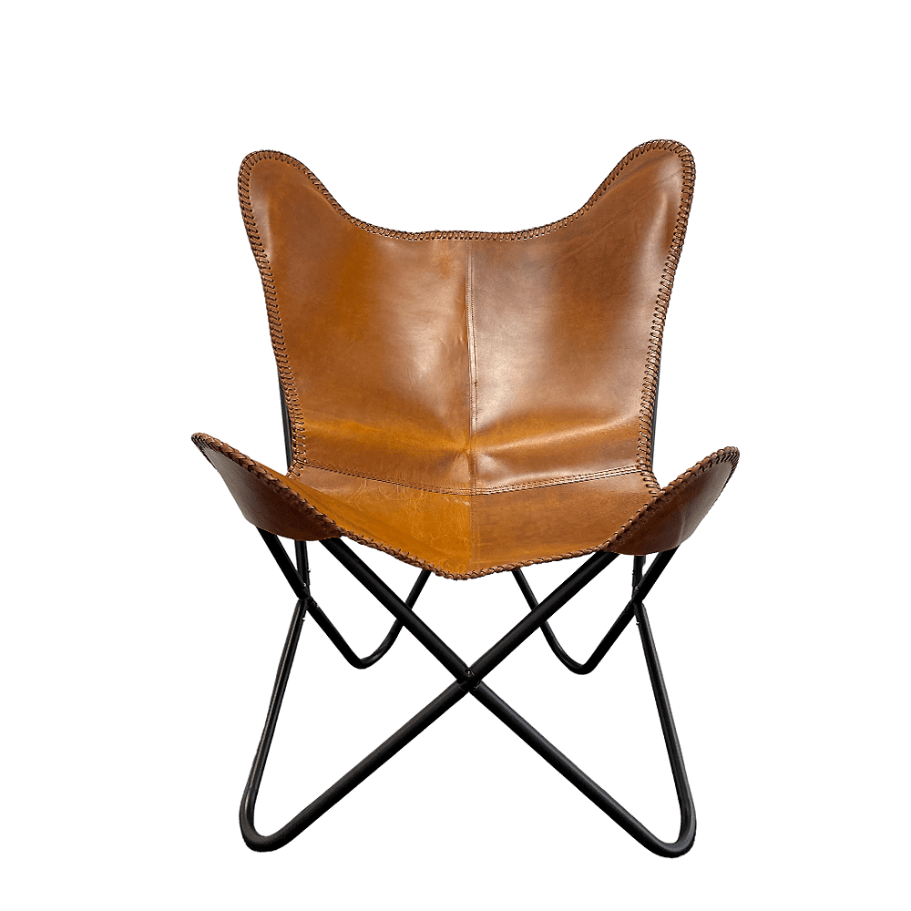 Bat chair made of real leather (available in different colors) | Stornfield