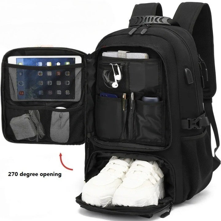 Tech Trek Pro 50-80L The Ultimate Backpack With USB Connection | Stornfield