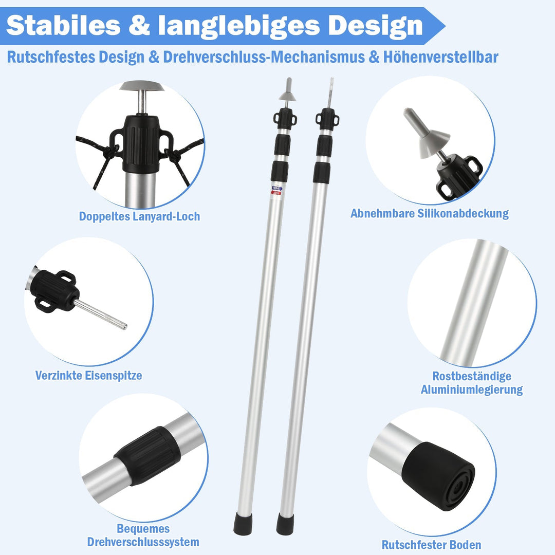 Telescopic pole for tents Adjustable Aluminum | Stornfield