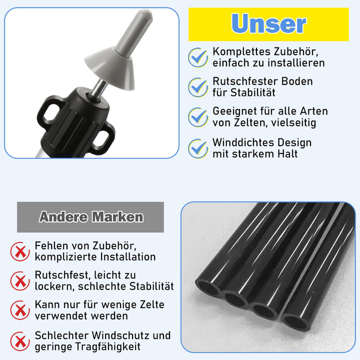Telescopic pole for tents Adjustable Aluminum | Stornfield