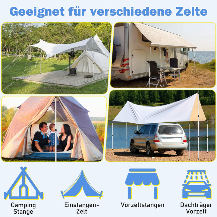 Telescopic pole for tents Adjustable Aluminum | Stornfield