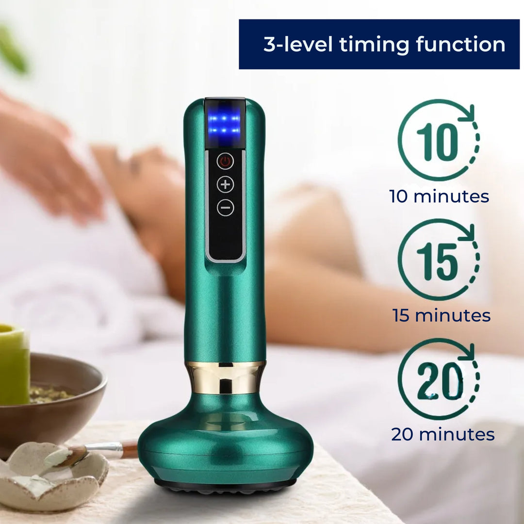 TheraPulse | Electric Cupping Massager – Vacuum Gua Sha, Heat Therapy and Adjustable Suction for Pain Relief and Lymphatic Drainage Stornfield
