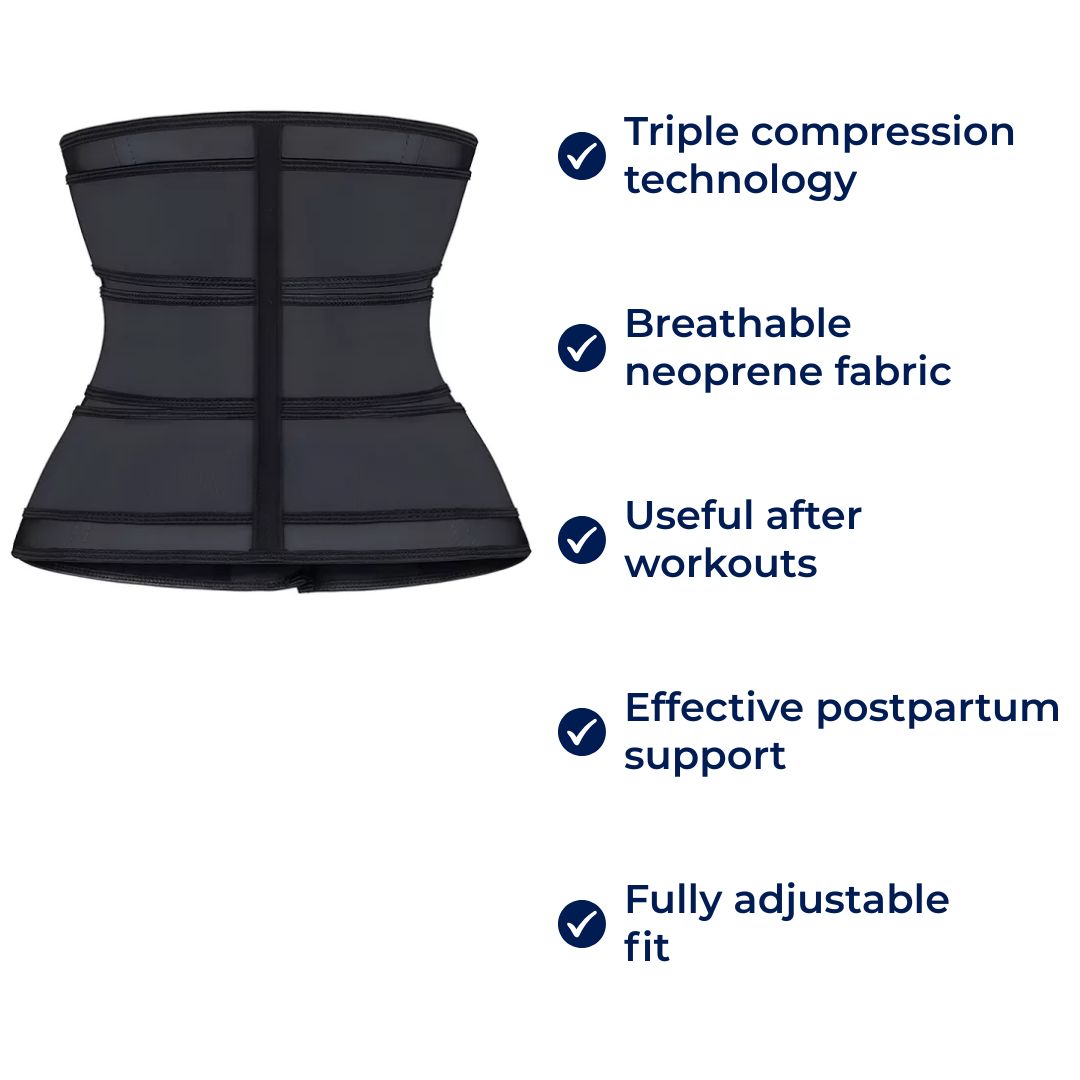 ThermoCore | Waist Trainer – Triple Compression – Breathable Neoprene – Post-Workout and Postpartum Use Stornfield