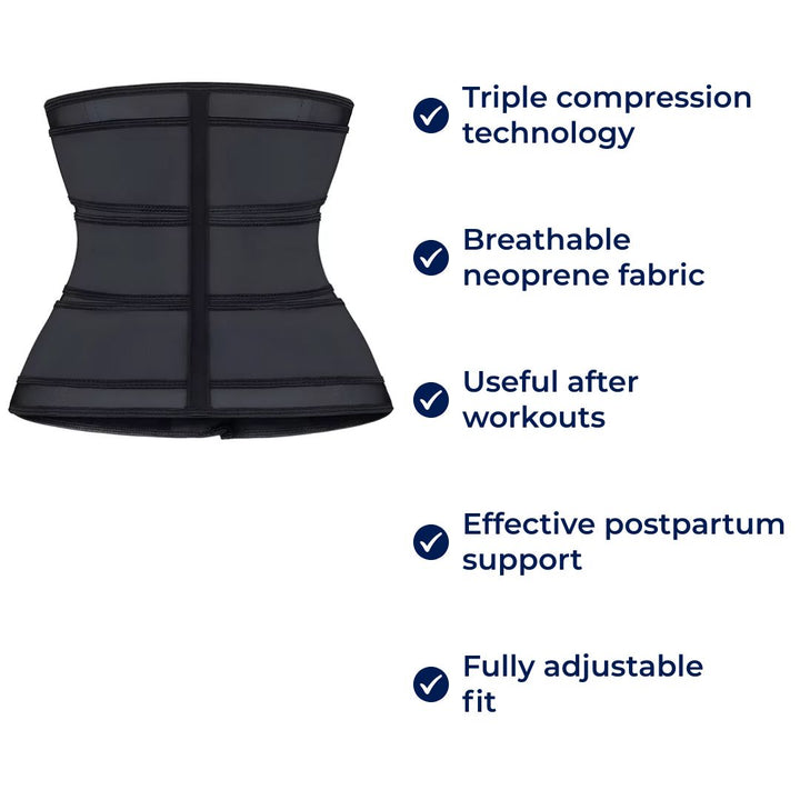 ThermoCore | Waist Trainer – Triple Compression – Breathable Neoprene – Post-Workout and Postpartum Use Stornfield