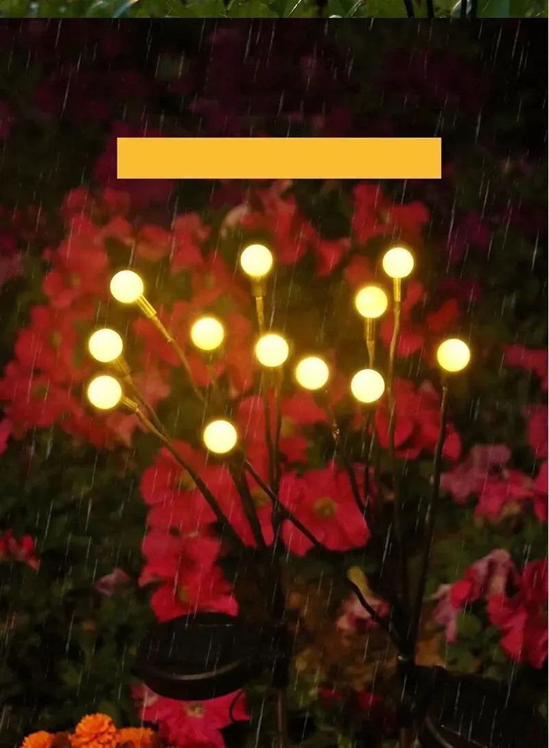 Solar-powered Firefly Garden Light - Three-headed LED Lamp for Outdoors | Stornfield