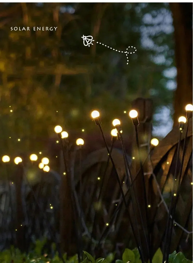 Solar-powered Firefly Garden Light - Three-headed LED Lamp for Outdoors | Stornfield