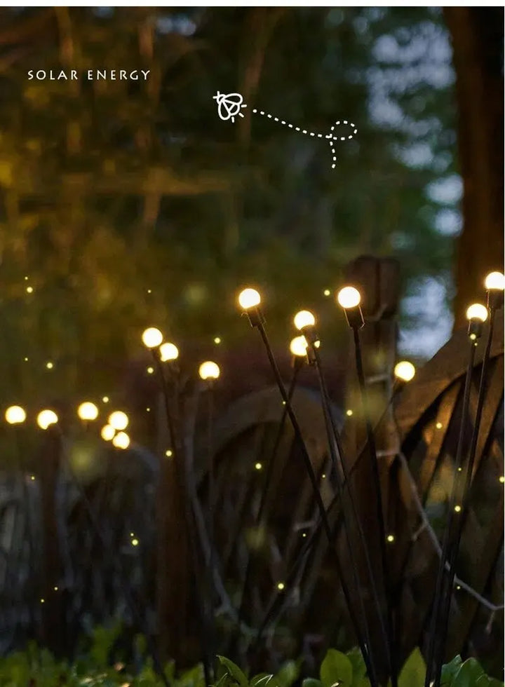 Solar-powered Firefly Garden Light - Three-headed LED Lamp for Outdoors | Stornfield