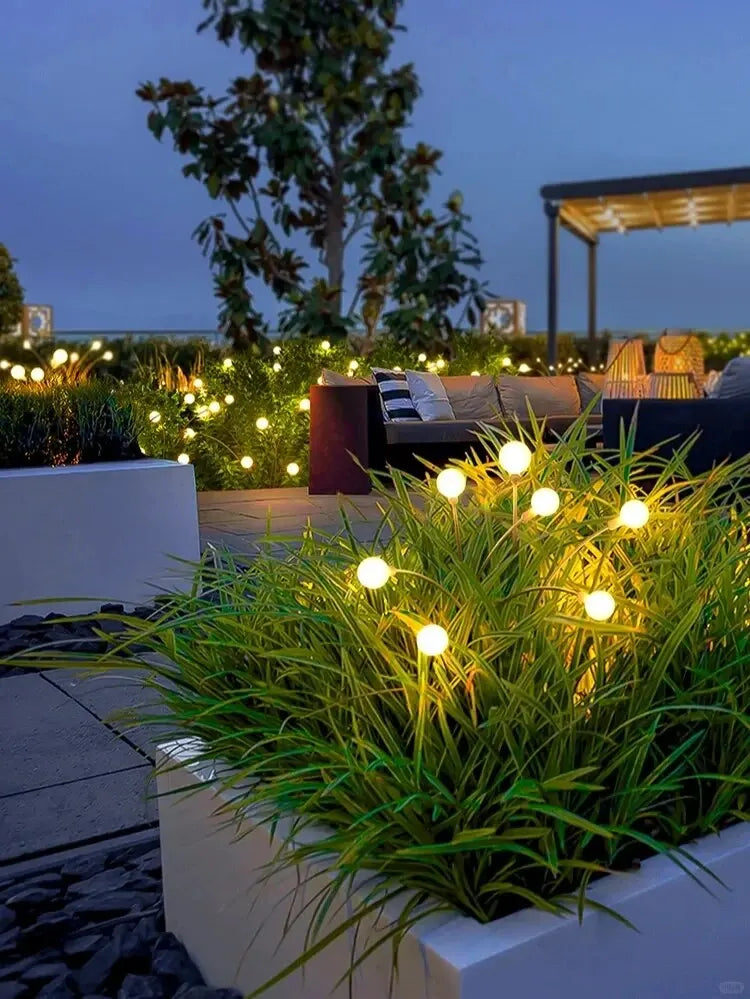 Solar-powered Firefly Garden Light - Three-headed LED Lamp for Outdoors | Stornfield