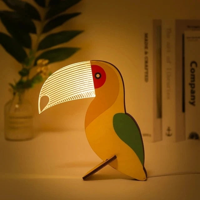 Stornfield | USB Wooden Acrylic Animal LED Night Light for Table