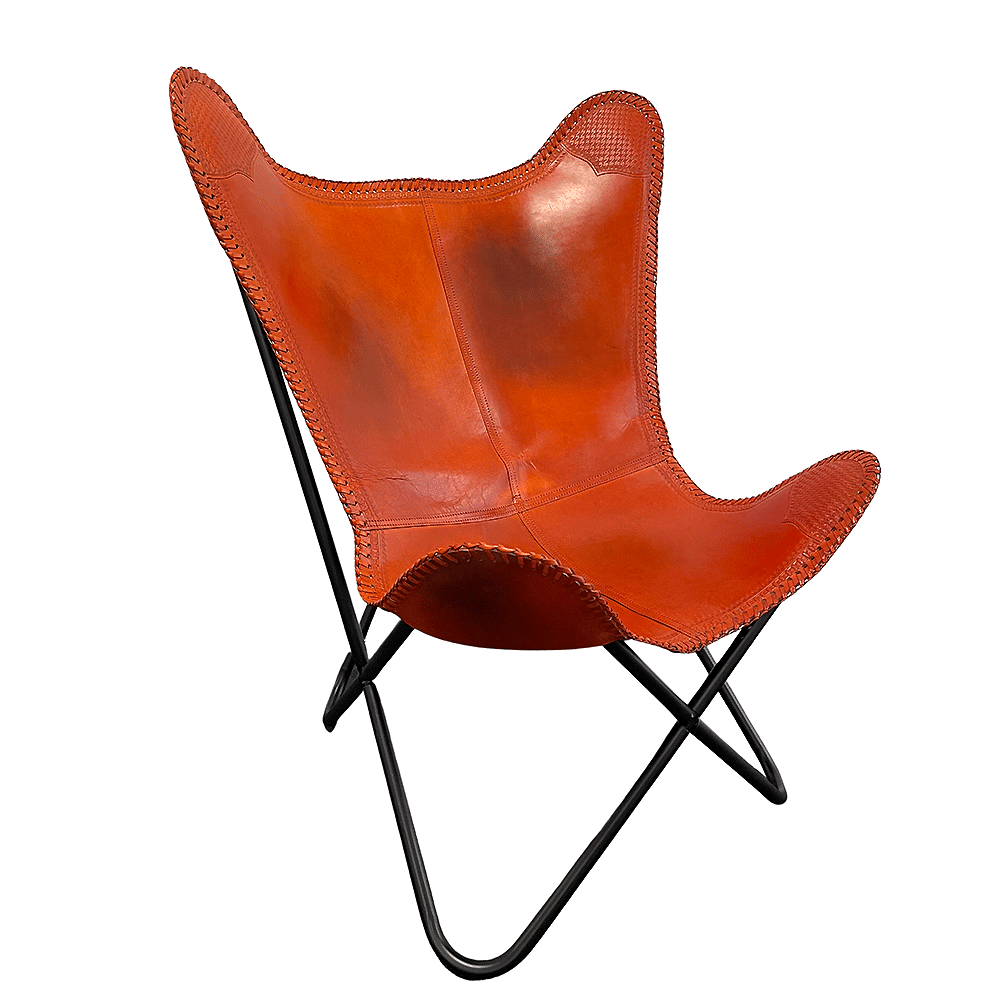 Bat chair made of real leather (available in different colors) | Stornfield