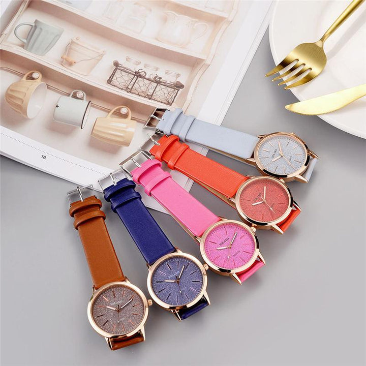 Stornfield | IcoolGadgets High Quality Fashion Womens Ladies Simple Watches Geneva Faux Leather Analog Quartz Wrist Watch clock saat Gift