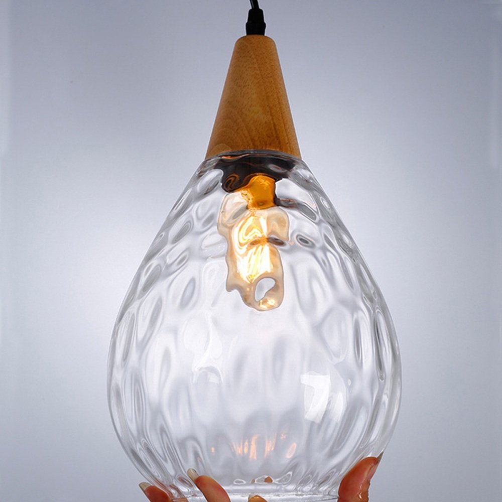 Vintage Teardrop Glass Pendant Ceiling Light for Dining Room | Stornfield