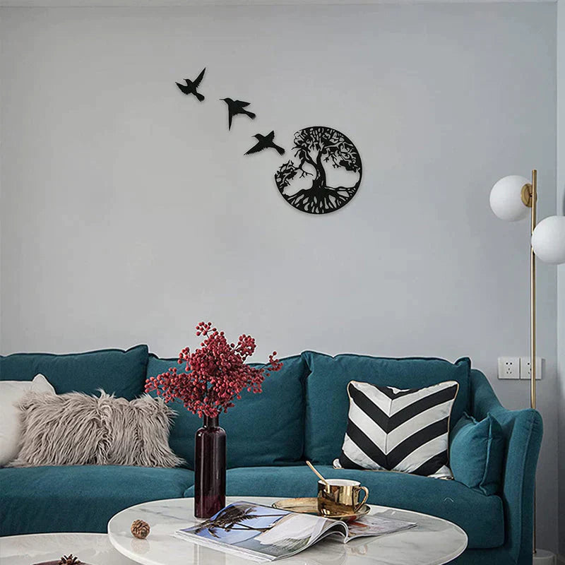 Black Metal Wall Art Home Decor | Stornfield