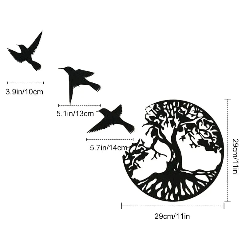Black Metal Wall Art Home Decor | Stornfield