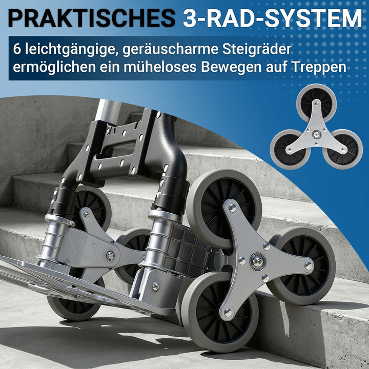 Stair Climber Trolley Foldable Stair Hand Truck up to 75kg | Stornfield