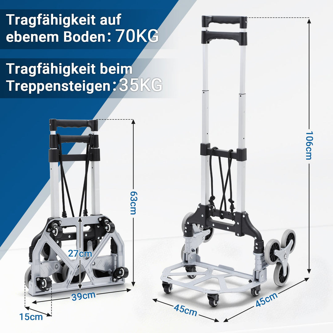Stair Climber Trolley Foldable Stair Hand Truck up to 75kg | Stornfield