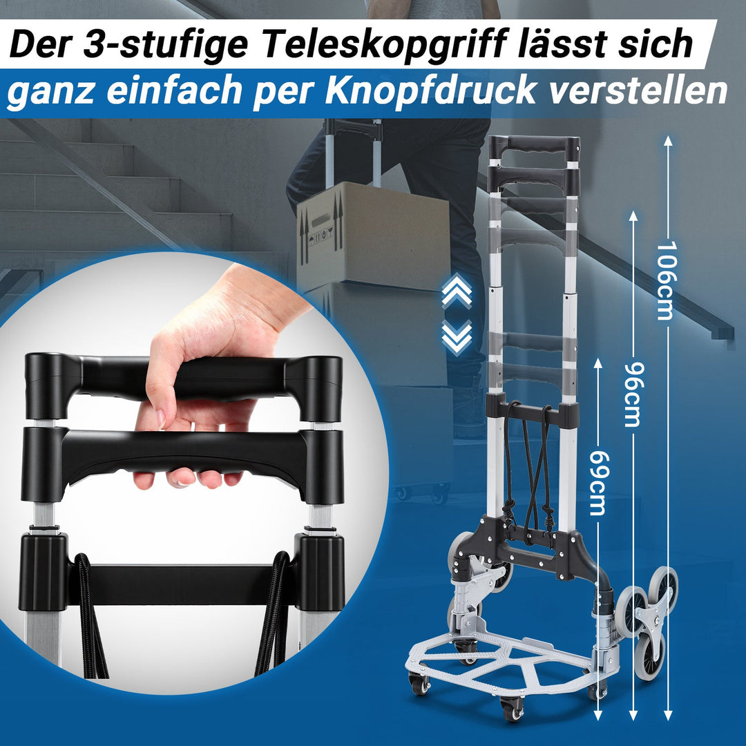 Stair Climber Trolley Foldable Stair Hand Truck up to 75kg | Stornfield