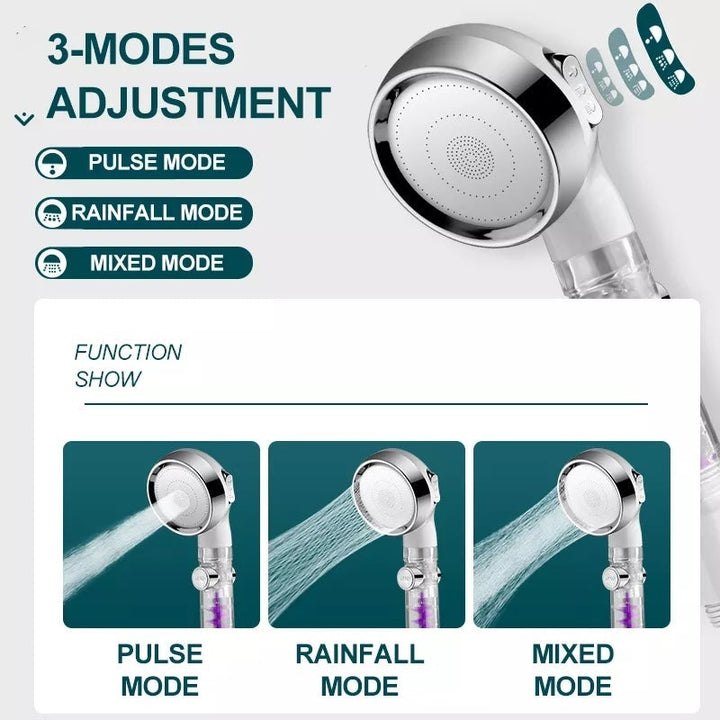 3-Mode Adjustable Turbocharged Shower Head | Stornfield