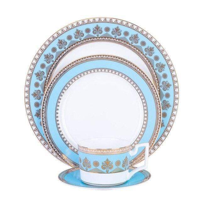 Turquoise 4-piece dinner set Stornfield