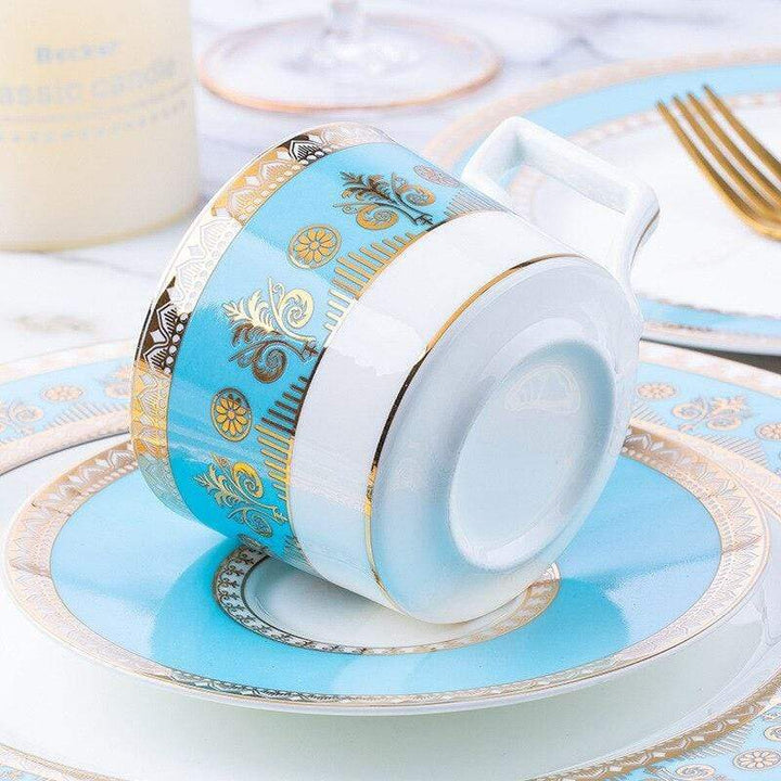 Turquoise 4-piece dinner set Stornfield