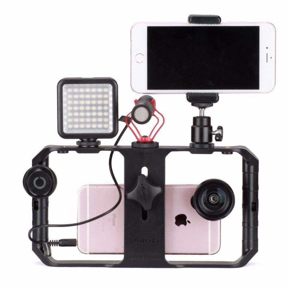 VideoGrip Smartphone Stabilizer – Professional Film Cage with Cold Shoe Mounts | Stornfield