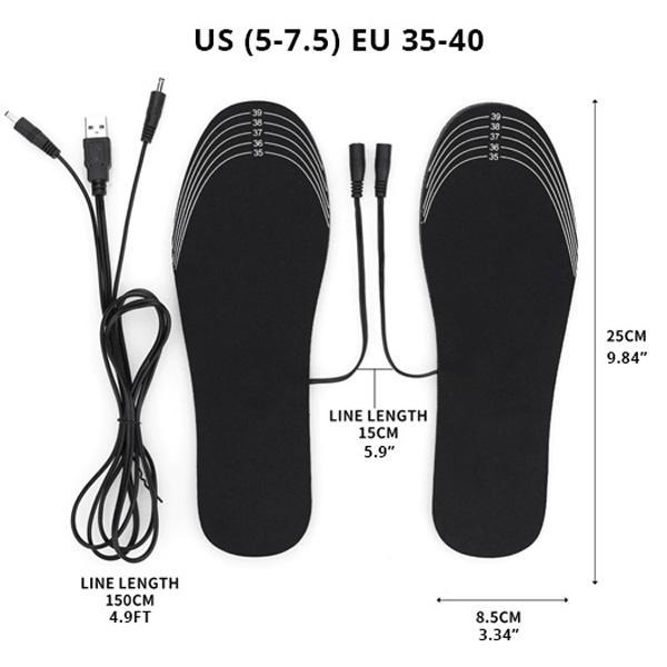 USB Heated Insoles Foot Warmer (1 Pair) | Stornfield
