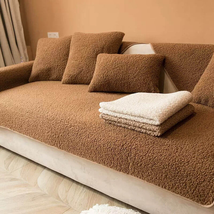 Ultrasoft Teddy Fleece Warm Non-Slip Couch Cover 90x160 cm | Stornfield