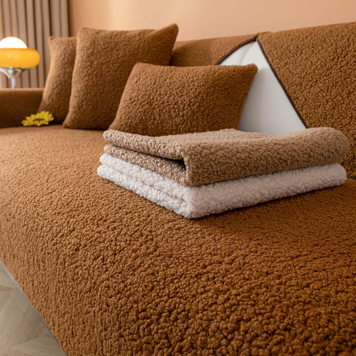 Ultrasoft Teddy Fleece Warm Non-Slip Couch Cover 90x160 cm | Stornfield