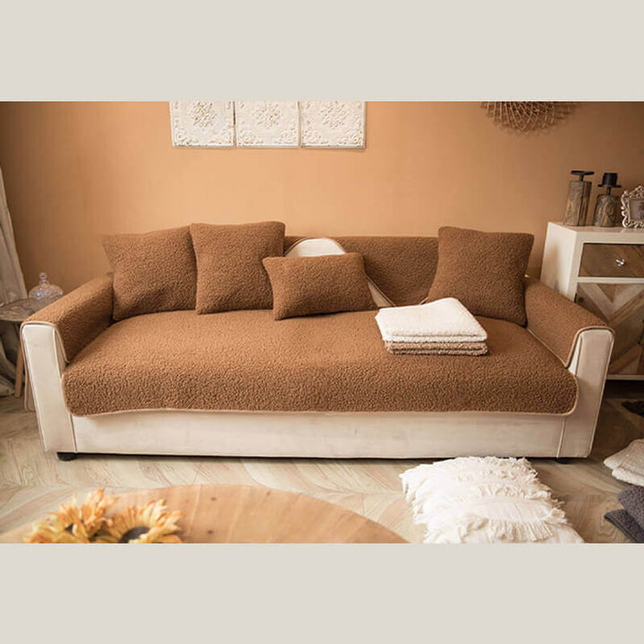 Ultrasoft Teddy Fleece Warm Non-Slip Couch Cover 90x160 cm | Stornfield