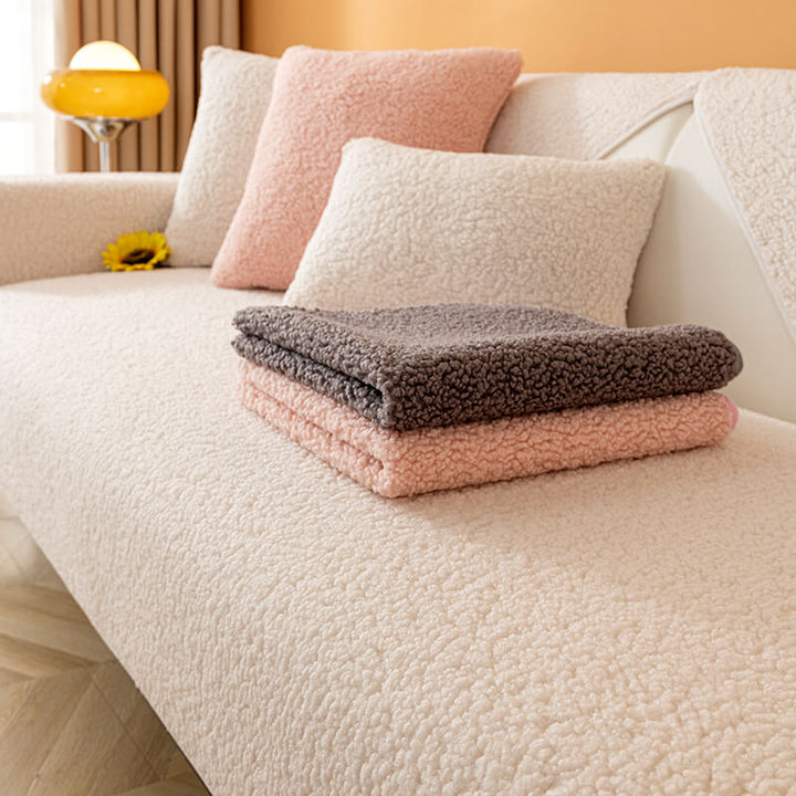 Ultrasoft Teddy Fleece Warm Non-Slip Couch Cover 90x160 cm | Stornfield