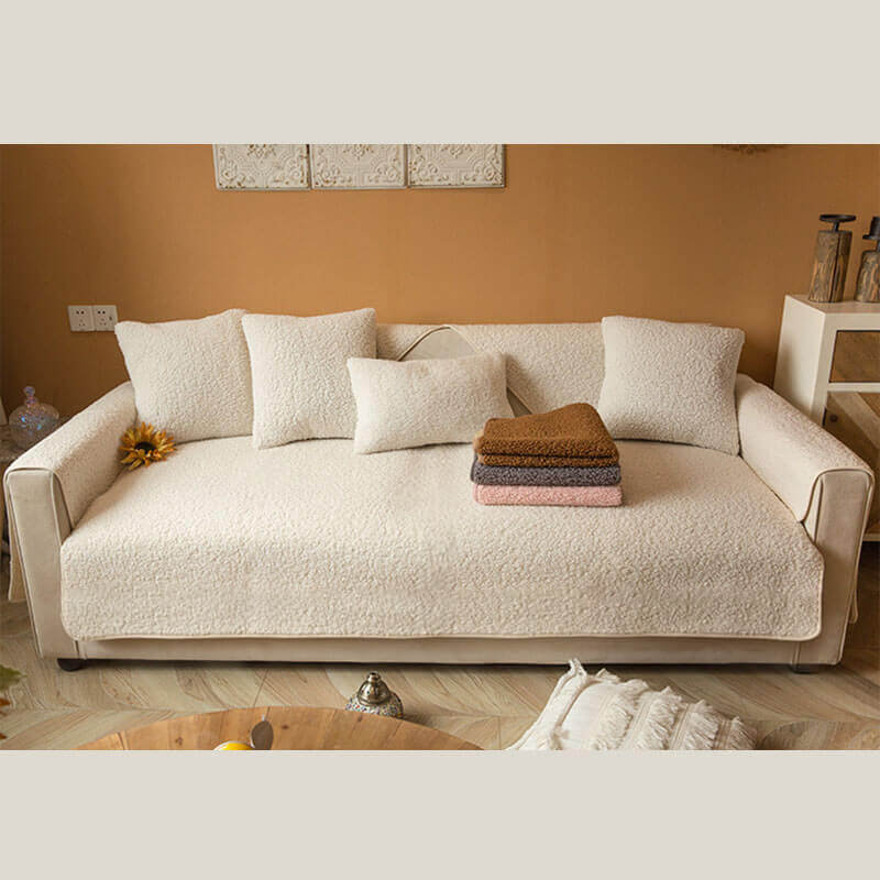 Ultrasoft Teddy Fleece Warm Non-Slip Couch Cover 90x160 cm | Stornfield
