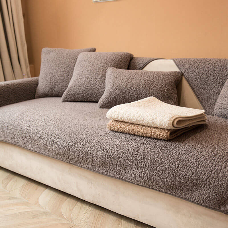 Ultrasoft Teddy Fleece Warm Non-Slip Couch Cover 90x160 cm | Stornfield