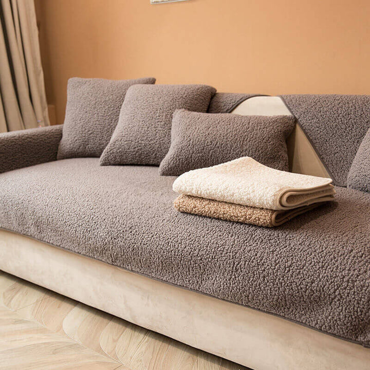 Ultrasoft Teddy Fleece Warm Non-Slip Couch Cover 90x160 cm | Stornfield