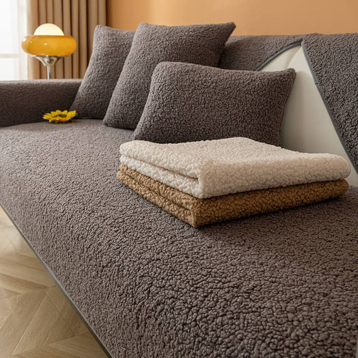 Ultrasoft Teddy Fleece Warm Non-Slip Couch Cover 90x160 cm | Stornfield