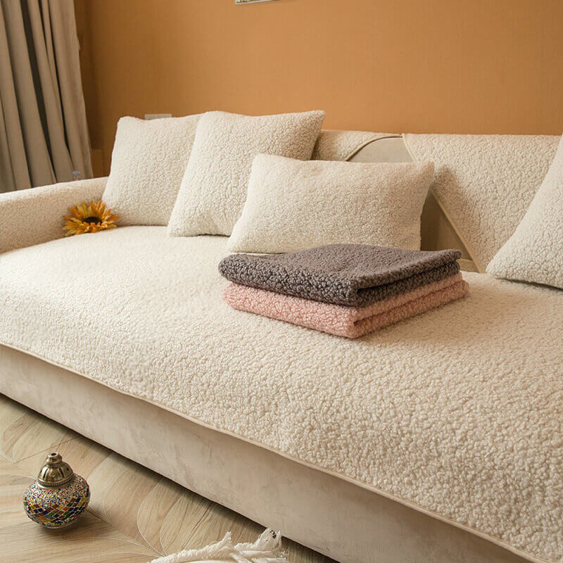 Ultrasoft Teddy Fleece Warm Non-Slip Couch Cover 90x160 cm | Stornfield