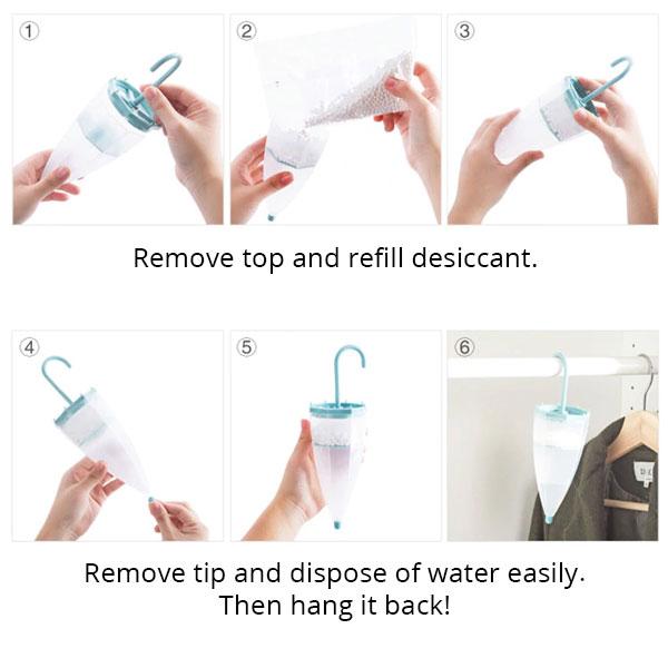 Umbrella Shaped Refillable Moisture Absorber Dehumidifier | Stornfield