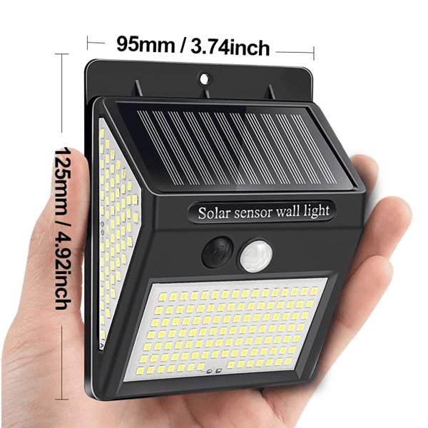 Motion Sensor Solar Powered 100 Led Lights | Stornfield
